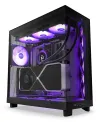 Cás NZXT H6 Sreabhadh RGB lucht leanúna dhá sheomra MidT 3x120mm RGB 2xUSB 3.2 dubh gloinithe USB-C thumbnail (1 of 6)