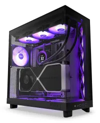 Корпус NZXT H6 Flow RGB двокамерний MidT 3x120mm RGB вентилятор 2xUSB 3.2 USB-C глазурований чорний (1 of 6)