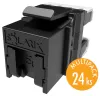 Solarix multipack (24 stuks) keystone c5e UTP RJ45 zwart voor tang SXKJ-NA-BU SXKJ-5E-UTP-BK-NA