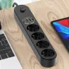 COLORWAY Удължително захранване 4x Schuko 3x USB-A 1x USB-C 45W Черен кабел 2m thumbnail (3 of 4)