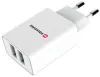 Adaptador de rede Swissten Smart Ic 2X Usb 21A Alimentação + Cabo de dados Usb Micro Usb 1,2 m Branco