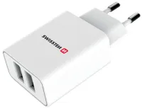 Swissten hálózati adapter Smart Ic 2X Usb 21A táp + adatkábel Usb Micro USB 1,2 m fehér (1 of 1)