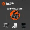 CANYON Gaming headset Interceptor GH-8A LED PC PS4 Xbox one Diepe baskabel 2m USB+2x35F TRS jack + hub thumbnail (8 of 13)