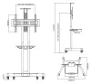 Neomounts Select NM-M1700BLACK Näytön pidikevaunu 32-75" 4 pyörää VESA 600X400 kantavuus 50kg säädettävä korkeus 2 hyllyä musta thumbnail (5 of 5)