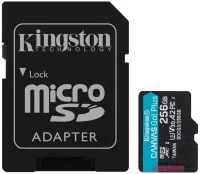 KINGSTON Canvas Go Plus 256GB microSDXC UHS-I V30 U3 CL10 pakend sh. adapter (1 of 4)