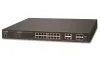 Pláinéad GS-4210-16P4C lasc PoE L2 L4 20(16 PoE)x 1000Base-T 4x SFP Gréasáin SNMPv3 ext 10Mb le 802.3at-220W