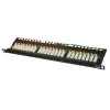 XtendLan Patch panel 19" 0.5U 24 ports RJ-45 Cat6 black LSA