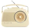 NEDIS table radio AM FM battery powered mains powered analog 4.5 W BT output for headphones beige thumbnail (1 of 5)