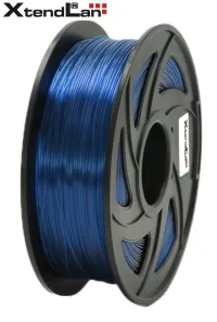 XtendLAN PLA filament 1,75mm priehľadný modrý 1kg (1 of 1)