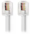 NEDIS telephone cable RJ11 plug - RJ11 plug 10m white thumbnail (2 of 2)