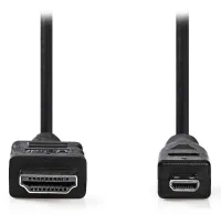 Καλώδιο HDMI υψηλής ταχύτητας NEDIS με υποδοχές Ethernet HDMI-micro HDMI μαύρο 2m (1 of 2)