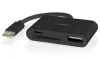 Hub USB NEDIS 1x USB-C 1x USB-A 1x USB-C 4 ports Port USB 2.0 alimentation par USB SD et MicroSD blister noir thumbnail (1 of 1)