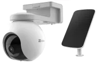 Zestaw EZVIZ Kamera IP HB8 PTZ Wi-Fi Ochrona 4Mpix Obiektyw IP65 4mm H.265 IR do 15m biała + panel słoneczny F (1 of 10)