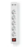 NEDIS Power Extension Socket Wénkel 5x Socket Switch wäiss 15m