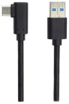 PremiumCord USB kabel tip C M kotni priključek 90° USB 3.0 A M 3m