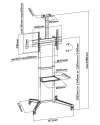 Neomounts FL50-550BL1 Kijelzőtartó kocsi 37-70" 4 kerék VESA 600X400 terhelhetőség 50kg állítható magasságú dönthető AV tartó fekete thumbnail (3 of 3)