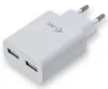 Caricabatterie USB universale i-tec 2x USB 110V-240V 2400mAh bianco thumbnail (1 of 3)