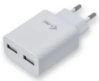 I-tec universaali USB-laturi 2x USB 110V-240V 2400mAh valkoinen (1 of 3)