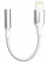 Swissten Audioadapter Textil Lightning (männlich) 35mm AUX 0,15 m weiss (ersetzt 73501212)