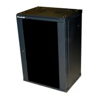 XtendLan 12U 600x450 au mur porte vitrée monobloc noir (1 of 1)