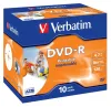 VERBATIM DVD-R 47GB 16x drukājams dārgakmens 10 iepakojums thumbnail (1 of 1)