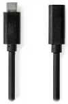 NEDIS удължителен кабел USB 3.2 Gen 1 USB-C щепсел - USB-C гнездо кръгъл черен 1м thumbnail (2 of 2)