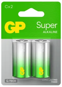 GP αλκαλική μπαταρία 1,5V C (LR14) Super 2 τεμ (1 of 1)