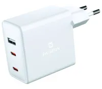 Мережевий адаптер Swissten GaN 2x USB-C + 1x USB 70W PD білий (1 of 1)