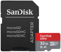 SanDisk Ultra 32 GB microSDHC CL10 Ultra A1 UHS-I U1 Velocità fino a 120 MB con incl. adattatore (1 of 2)