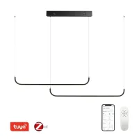 IMMAX NEO PATTINI Смарт пендел двоен 160-280cm 53W 3640lm черен Zigbee 3.0 TUYA (1 of 8)