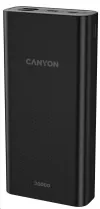 CANYON power bank PB-2001 20000mAh Li-poly vhod 5V 2A microUSB + USB C izhod 5V 2.1A USB-A črna