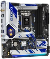 ASRock B760M PG SONIC WIFI Intel B760 LGA1700 4x DDR5 3x M.2 HDMI DP USB-C WiFi mATX (1 of 4)