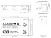 Εφεδρική μπαταρία CSB Pb VRLA AGM 6V 9Ah (HRL634W F2) thumbnail (2 of 2)