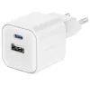 Adattatore di alimentazione Swissten GAN 1x USB-C 35W PD + 1x USB-A 27W QC Bianco