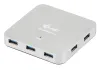 I-tec USB HUB METAL 7 ports USB 3.0 adaptateur secteur câble de connexion 90cm métal