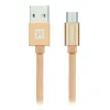 Swissten Cable De Datos Textil Usb Micro Usb 1.2 M Oro