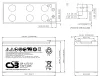 CSB Pb резервний акумулятор VRLA AGM 12V 7.2Ah (GP1272 F2) thumbnail (2 of 2)