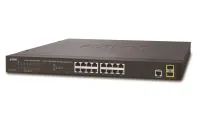 Planet GS-4210-16T2S switch L2 L4 16x 1000Base-T 2x SFP Web SNMPv3 VLAN QoS IPv6 blæserløs (1 of 1)