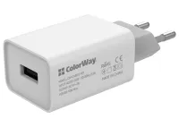 KOLOROWA 1x ładowarka sieciowa USB 10W 100V-240V Biały (1 of 3)