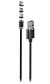 Colorway Charging Cable 3 in 1 Lightning+MicroUSB+USB-C Magnetic 2.4A Nylon 1m thumbnail (3 of 8)