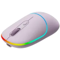 CANYON optički bežični miš MW-22 RGB 800 1200 1600 dpi 4 tipke BT+2.4GHz baterija 650mAh biserna ruža (1 of 11)