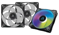 Ventilateur ARCTIC P14 (3 pcs) 140mm PWM PST ARGB noir (1 of 2)