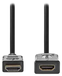 Кабель NEDIS Extension High Speed ​​​​HDMI 1.4 з Ethernet 4K@30Hz позолоченими роз'ємами HDMI-HDMI чорний оптом 1м (1 of 2)