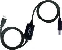 PremiumCord USB 2.0 repiiter ja ühenduskaabel (A M-B M) 10 m must (1 of 1)