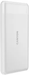 Powerbank CANYON PB-1009W10 000mAh Li-pol In USB-C+Lightning-AppleOut USB-C PD 20W+1xUSB-A QC 3.0 weiß thumbnail (1 of 6)