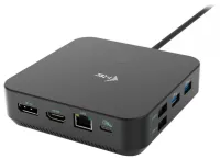 Док-станція I-tec 2x USB-C 2x USB 2.0 3x USB 3.0 HDMI 2x DP LAN Power Delivery 100 Вт + універсальний зарядний пристрій 100 Вт (1 of 3)