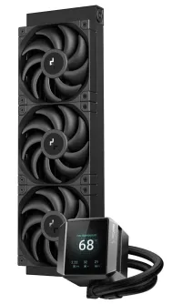 DEEPCOOL воден охладител MYSTIQUE 360 3x120mm вентилатор ARGB Intel i AMD черен (1 of 6)