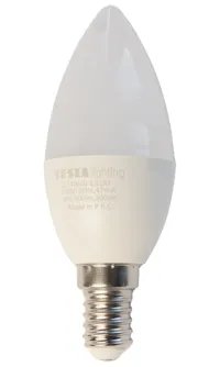 Tesla LED žarulja CANDLE svijeća E14 6W 230V 500lm 25.000h 3000K topla bijela 220st (1 of 2)