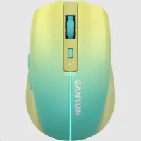 CANYON optical wireless mouse MW-44 LED Backlight 800 1200 1600 dpi 8 tl BT+2.4GHz bat 500mAh yellow-blue gradient (1 of 10)