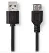 NEDIS verlengkabel USB 2.0 stekker USB-A - bus USB-A zwart bulk 2m thumbnail (2 of 2)